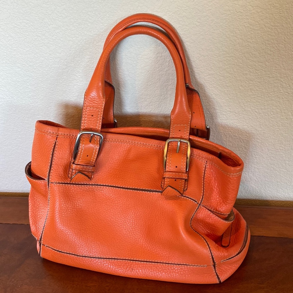 Cole Haan orange leather bag